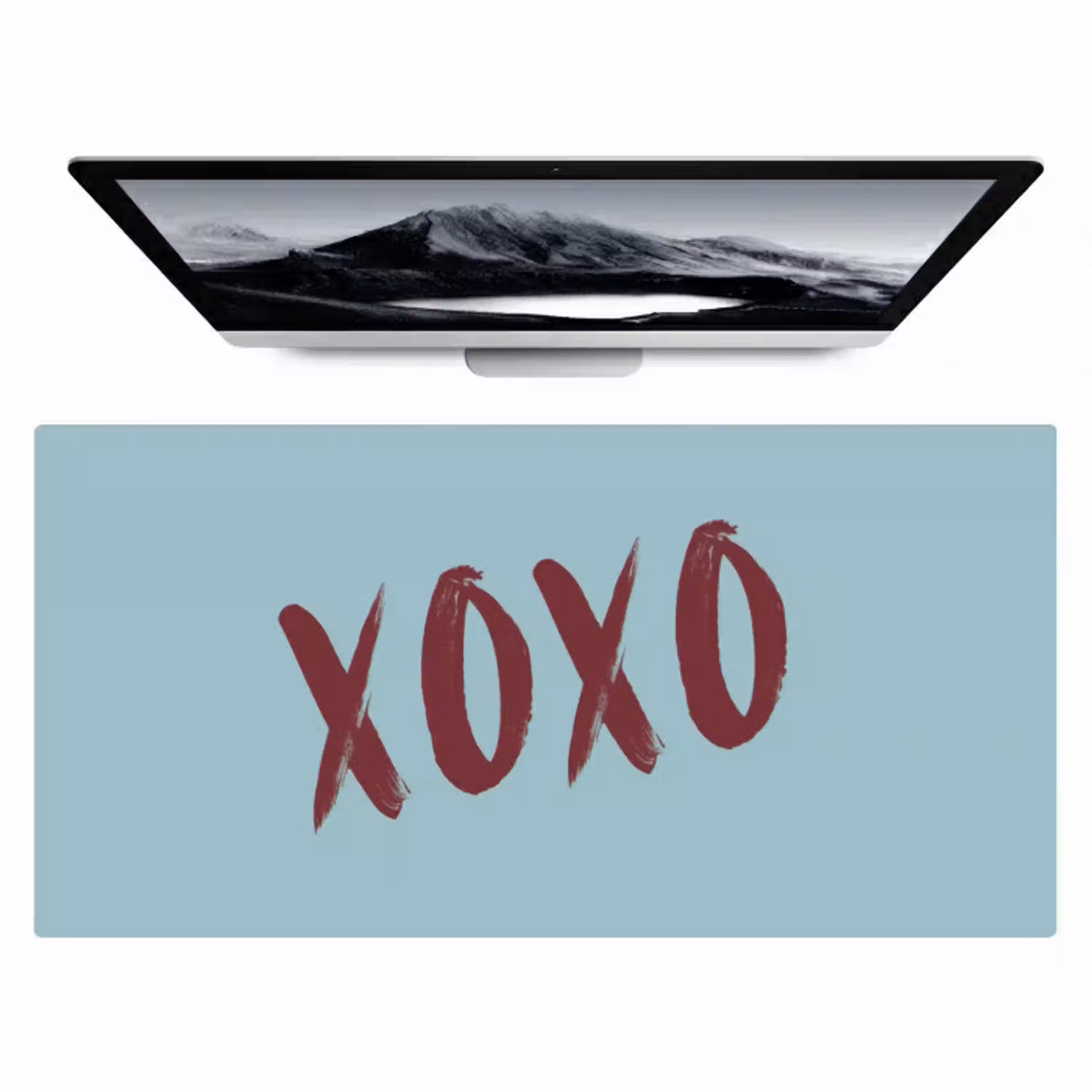 XOXO - Blauw - Rood Muismat XXL klein -zzz3d