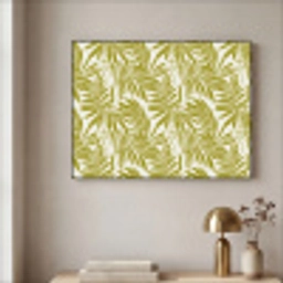 Palmblad - Patroon - Groen Textielframe zwart klein 947 -sfeer2