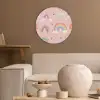 Regenboog - Patroon - Pastel - Handgetekend Akoestische PET Vilt - Rond klein -sfeer1