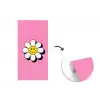 Smiley - Bloem - Roze fotobehang vinyl groot -3d