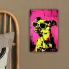 Hond - Zonnebril - Roze - Art canvas 2cm klein -sfeer3