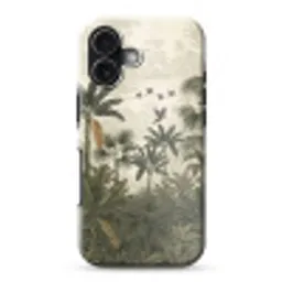 Papagaaien - Jungle - Tropisch - Green Toughcase MagSafe Apple iPhone 17 klein -3d