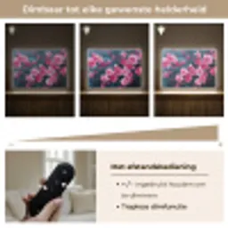 Bloem - Bloesems - Roze - Abstract Light Box met batterij (Wandlamp) middel -USP_dimbaarNL