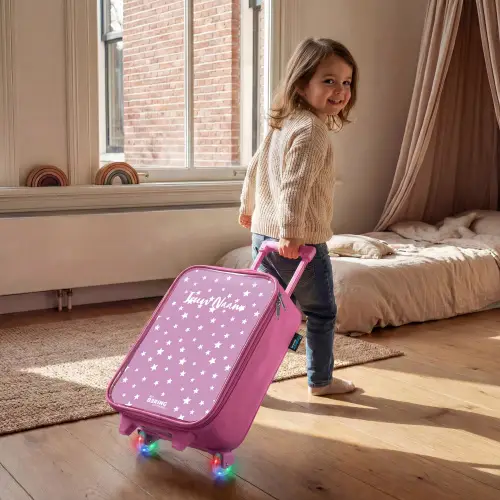 Sterrenstof Kinderkoffer - Roze klein -sfeer1