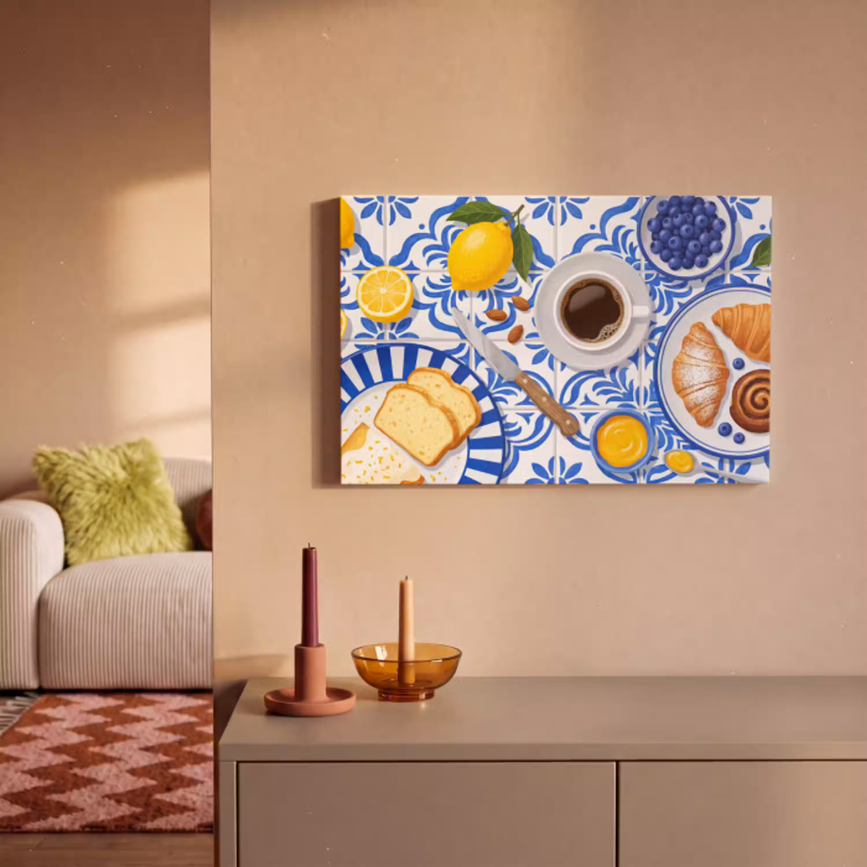 Ontbijt - Gebak - Eten canvas 2cm klein -sfeer1