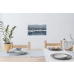 Bos - Reflectie - Meer - Winter - Serene Muursticker klein -eettafel