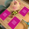 Focus on the good - Roze - wit Placemat vinyl groot -zzsfeer5_Kitchenyeah-website