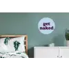 Speels - Boodschap - Blauw Wandcirkel aluminium klein -slaapkamer