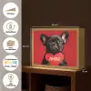 Amor - Hond  - Hartje - Rood Light Box met batterij (Wandlamp) middel -USP_websiteoverzichtNL