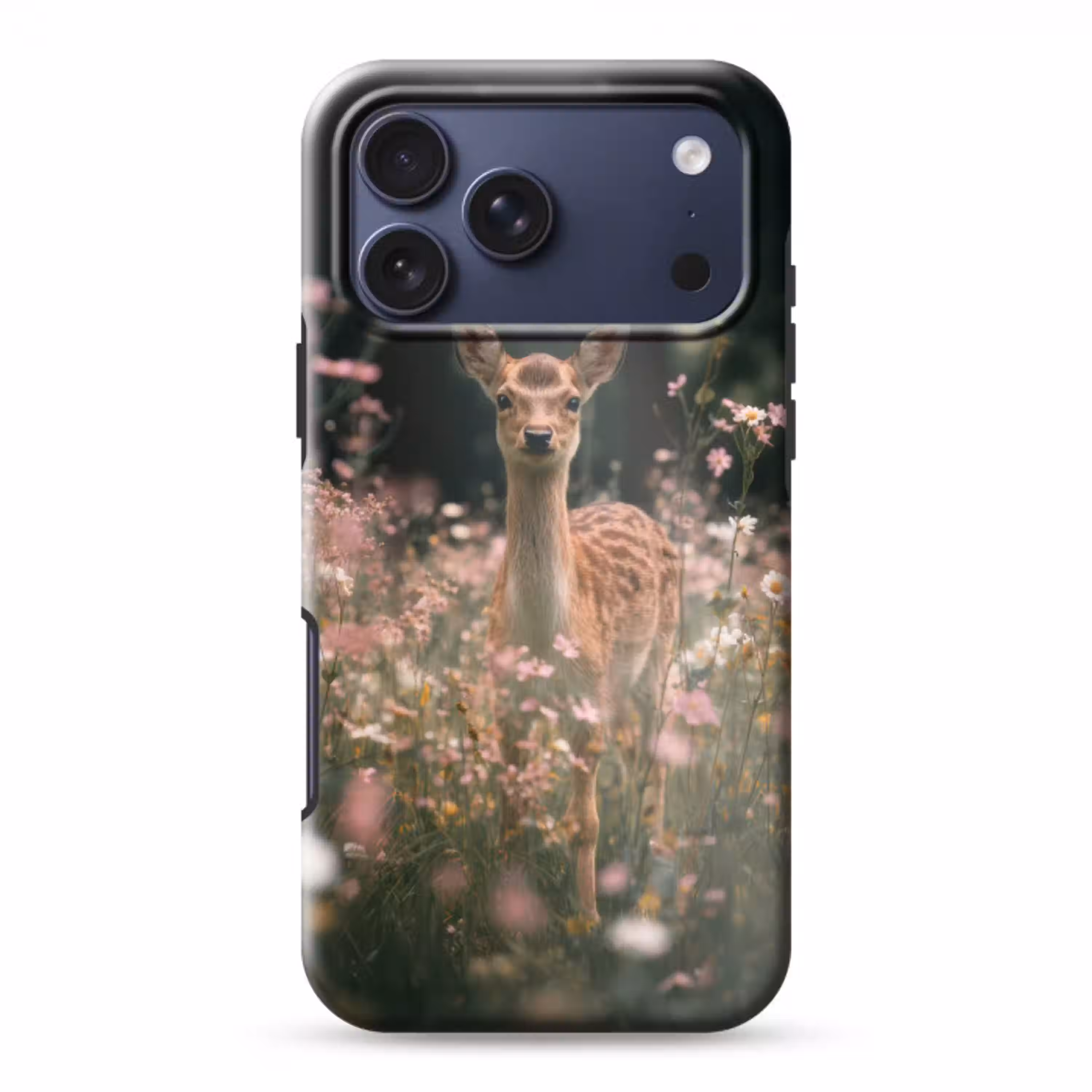 Hert - Wilde bloemen - Bos Toughcase MagSafe Apple iPhone 17 Pro Max klein -3d