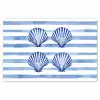 Vier schelpen - Blauw - Wit - Strepen Placemat vinyl groot -zzsfeer1_Kitchenyeah-website