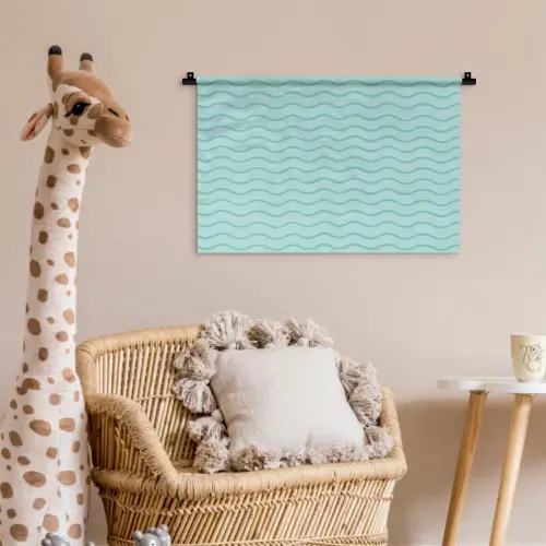 Zee - Dieren - Bluewave - Blauw Wandkleed katoen klein 269 -wsfeer5_kind