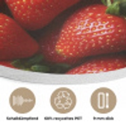 Aardbei - Fruit - Rood Akoestische PET Vilt - Rond klein -closeup_DE