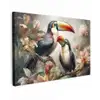Toekan - Vogels - Bloemen - Jungle canvas 2cm klein -z3d