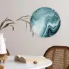 Edelstenen - Blauw - Natuur - Marmer - Abstract Wandcirkel kunststof plaat 5mm dik klein -sfeer4