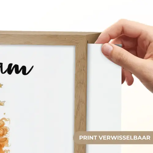Toverheks - Sterren - Paars Light Box met batterij (Wandlamp kind) middel -USP_websiteprintNL