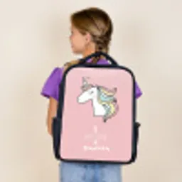 Quote - Meisjes - Eenhoorn - Roze - I was born a Unicorn Rugzak - Zwart middel -sfeer5