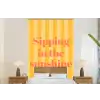 Gestreept - Geel - Sunshine - Letters fotobehang vinyl groot -bed