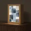 Patroon - Blauw - Vierkanten Light Box met kabel (Tafellamp) klein -z3d_website