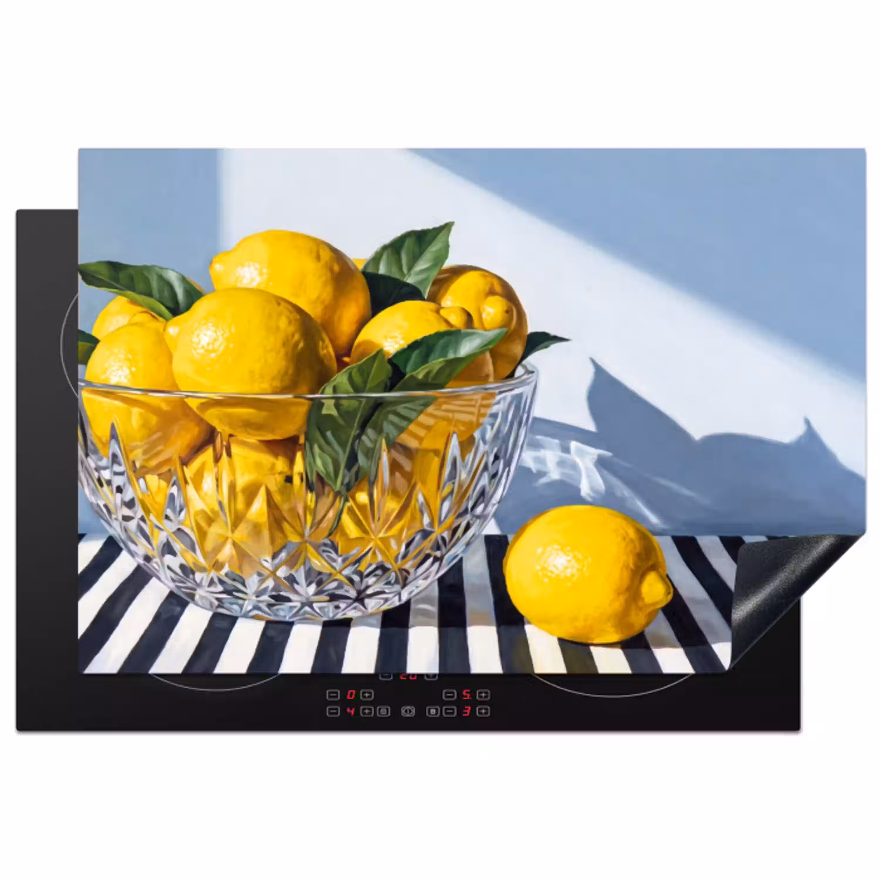 Citroenen - Fruit - Geel Inductie beschermer vinyl 3mm klein -3d
