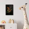 Bloemen - Vaas - Kleurrijk fotolijst zwart zonder passe partout klein -usfeer4_kinderkamer