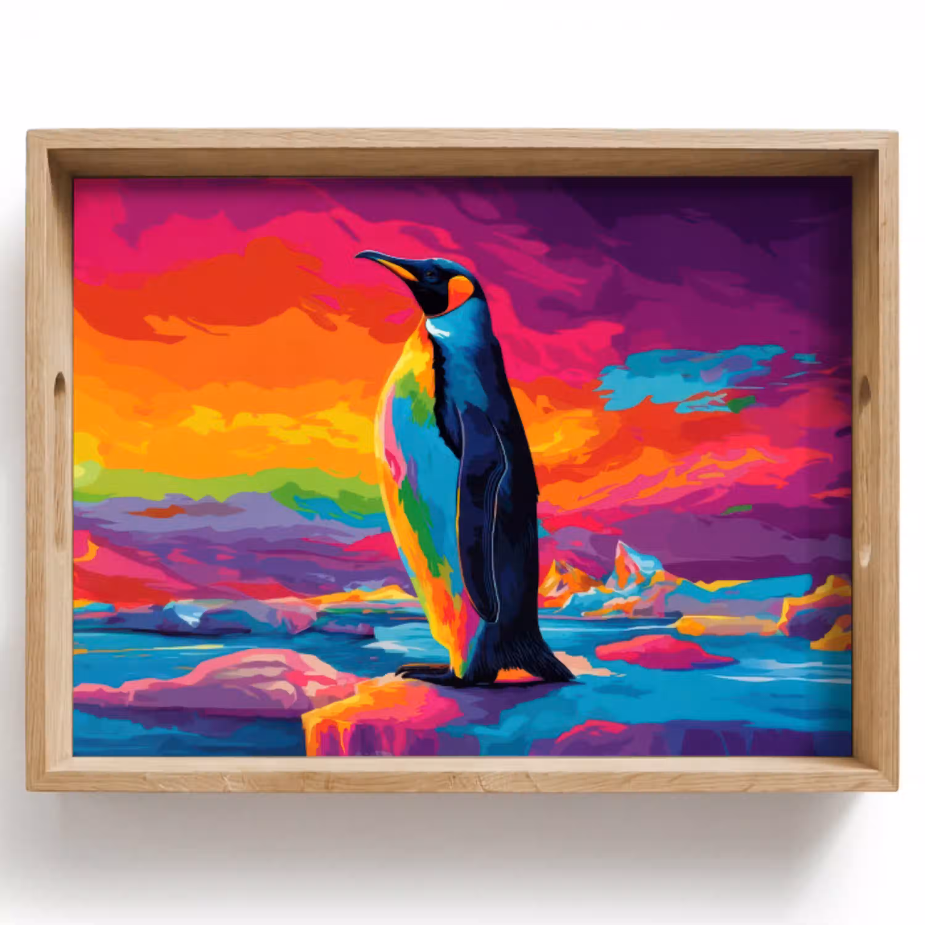 Ijsschots - Pinguïn - Abstract - Lucht Dienblad Rechthoek middel -z3d_shopping
