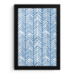 Patroon - Streep - Blauw fotolijst zwart zonder passe partout klein 224 -3d