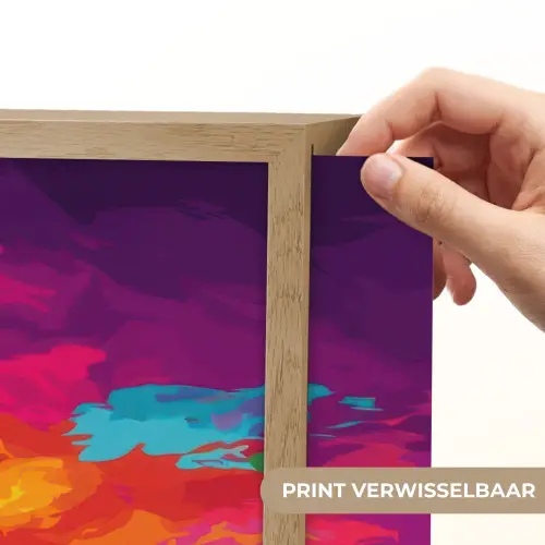 Ijsschots - Pinguïn - Abstract - Lucht Light Box met batterij (Wandlamp) middel -USP_websiteprintNL