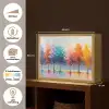 Bomen - Kleurrijk - Natuur - Abstract Light Box met batterij (Wandlamp) middel -USP_websiteoverzichtNL