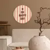 Quote - Zomer - Strepen Wandcirkel plexiglas klein -sfeer1