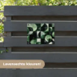 Abstract - Groen - Vormen tuinposter los doek klein -sfeer3