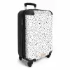 Zwarte stippen over een witte achtergrond NBS - Handbagage koffer - Volwassenen Unisex middel -productfoto_3d