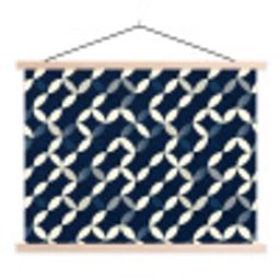 Abstract - Patroon - Blauw textielposter latten blank klein 122 -3d