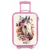 Wit paardenhoofd omringd door bloemen en vlinders Kinderkoffer - Roze klein -zz3dotto