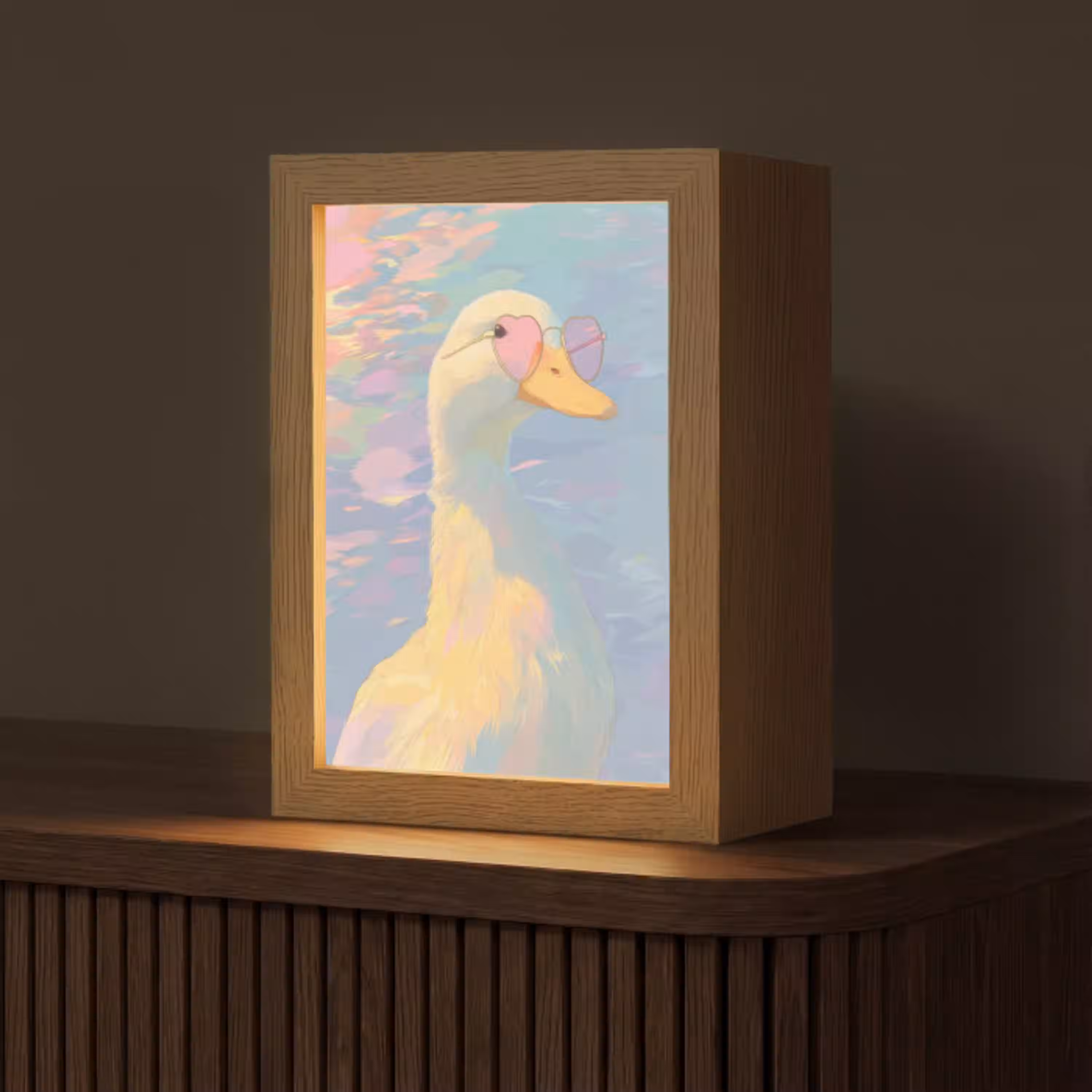 Eend - Zonnebril - Water Light Box met kabel (Tafellamp) klein -z3d_website