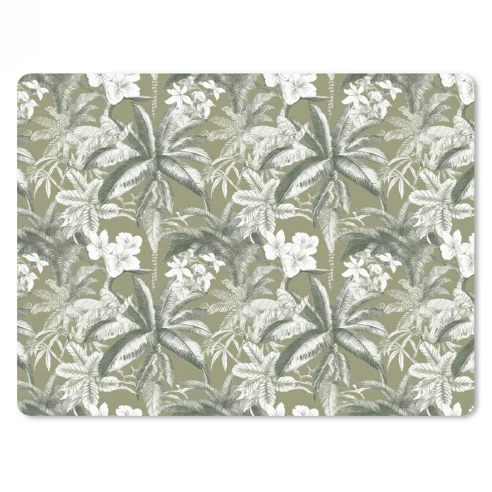 Botanisch - Bloemen - Groen muismat rubber klein 262 -3d