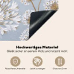 Illustratie - Bloemen - Blauw Inductie beschemer met haakjes klein -ky-onderkant-de