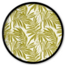 Palmblad - Patroon - Groen Fotolijst rond zonder passe partout klein 856 -3d