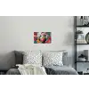Vrouw - Kauwgom - Graffiti - Neonkleuren Muursticker klein -slaapkamer