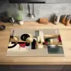 Abstract - Vormen - Beige - Texturen Inductie beschermer vinyl 3mm klein -sfeer5
