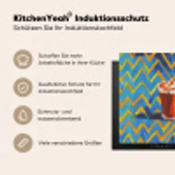 Mok - Koffie - Zigzag - Slagroom Inductie beschermer vinyl 3mm middel -tsfeer2_DE