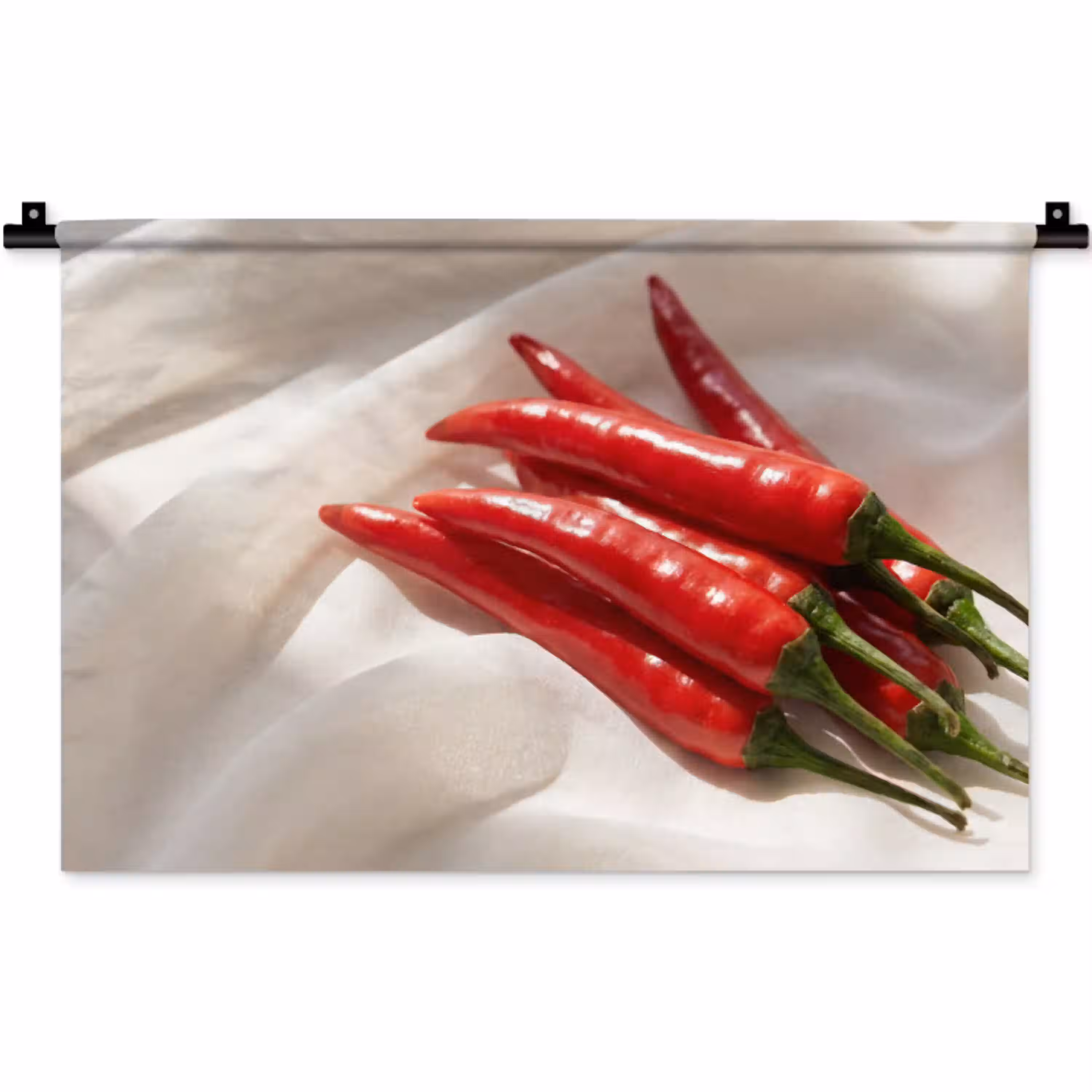 Peper - Rood - Eten Wandkleed katoen klein -zz3d