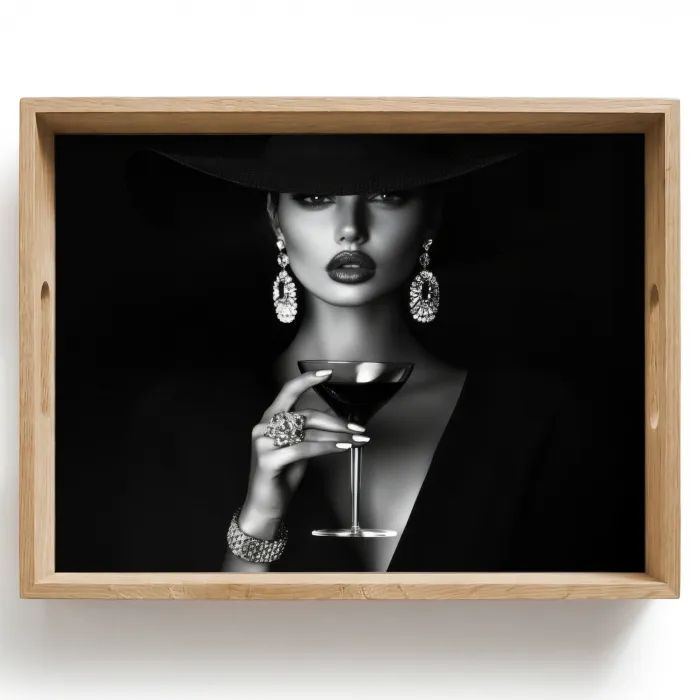 Vrouw - Cocktail - Chic Dienblad Rechthoek middel -z3d_shopping