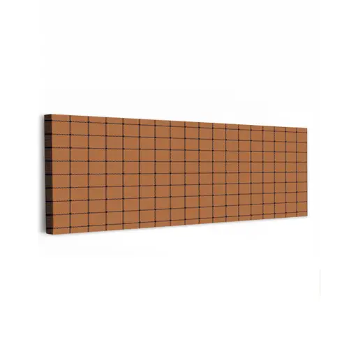 Plaid - Patroon - Vierkant - Bruin canvas 2cm klein 828 -z3d