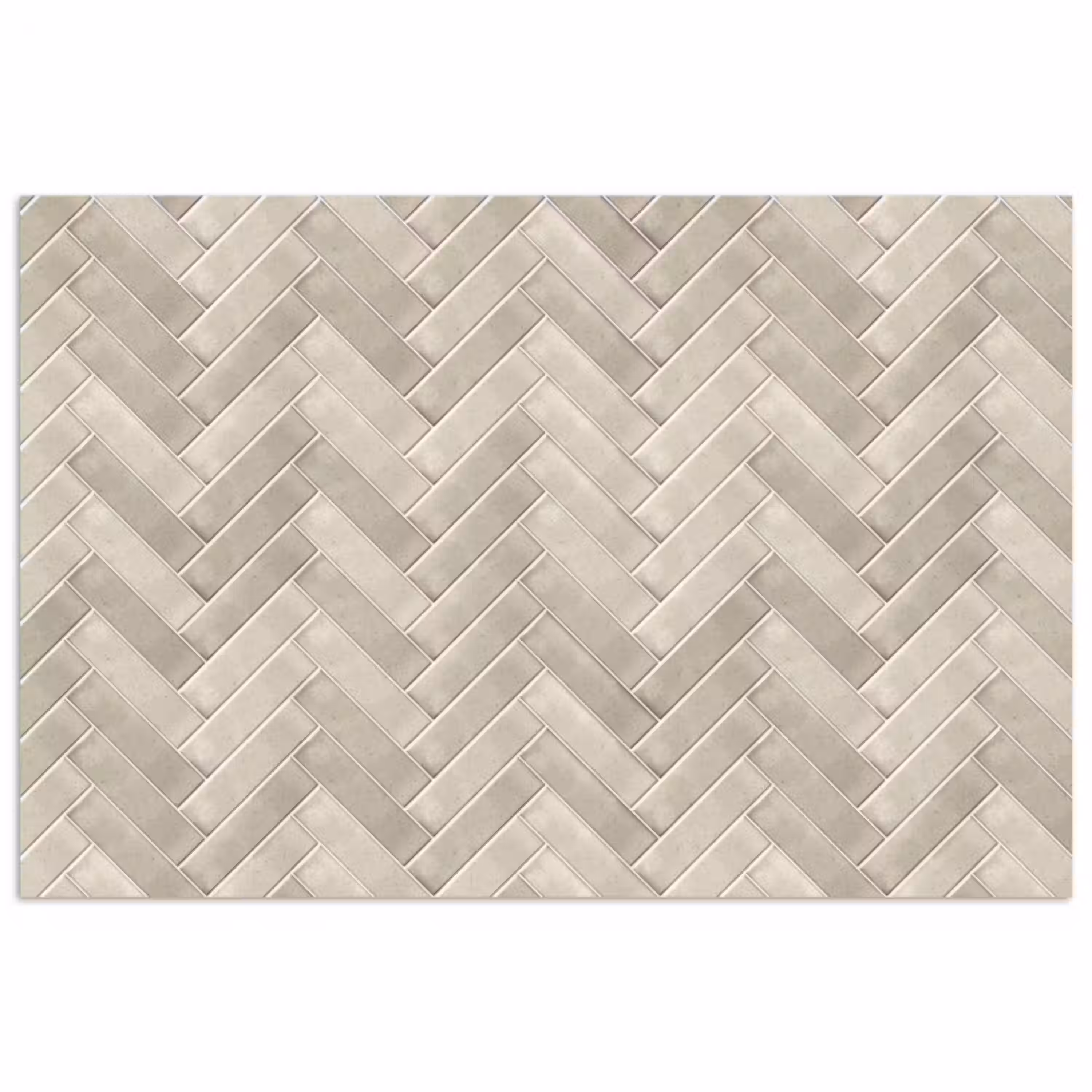 Visgraat - Wandtegel - Beige poster papier klein 62 -3d