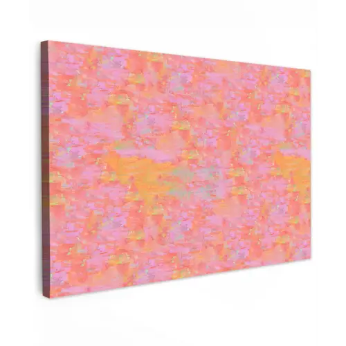 Vloeiend - Verf - Perzik Tuinposter op houten frame 2 cm dik klein 845 -3d