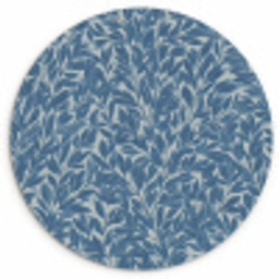 Bladeren - Klassiek - Patroon - Donkerblauw - Vintage Wandcirkel kunststof plaat 5mm dik klein 188 -3d