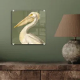Pelikaan - Wit - Vogel - Klassiek - Natuur plexiglas 5mm klein -sfeer3