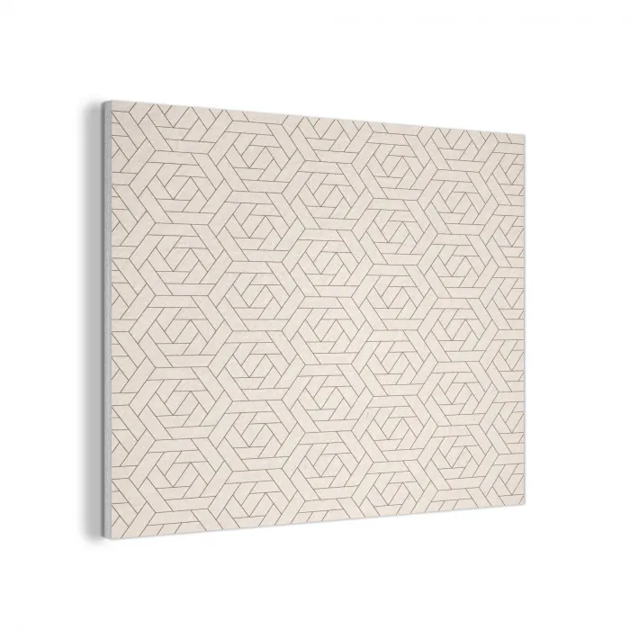 Patroon - Beige - Lijnen - Bruin PET vilt klein 837 -3d