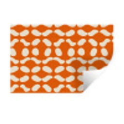 Oranje - Organische vormen - Wit Muursticker klein 286 -3d